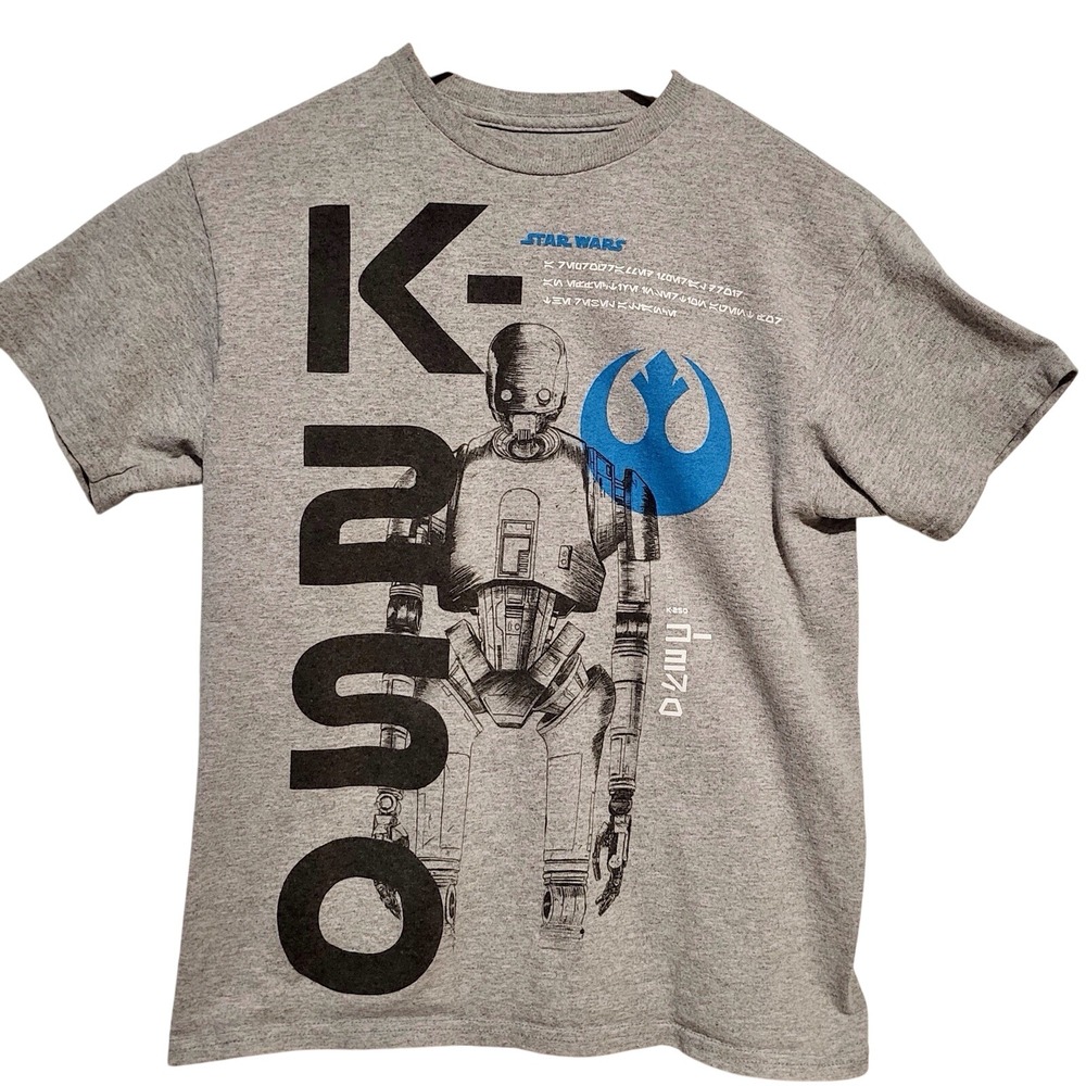 Star Wars K-2S0 Rogue One Gray Short Sleeve Youth T-shirt Graphic Size M
